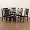 Baxton Studio Liese Modern Two-Tone Dark Brown and Walnut Brown Finished Wood 7-PC Dining Set 178-11384-10894-Zoro - alternate 5